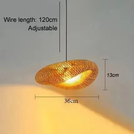 Bamboo Hand Woven Pendant Light for Elegant Home Decor - Smarsty