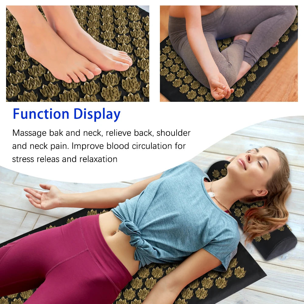 Shiatsu Acupressure Massage Mat for Relaxation and Pain Relief - Smarsty