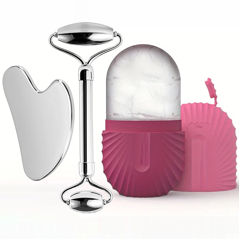 Portable Ice Face Roller Skincare Tool Set - Smarsty