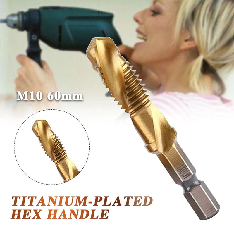 Titanium Plated Tap Drill Bit Set for Precision Tapping - Smarsty