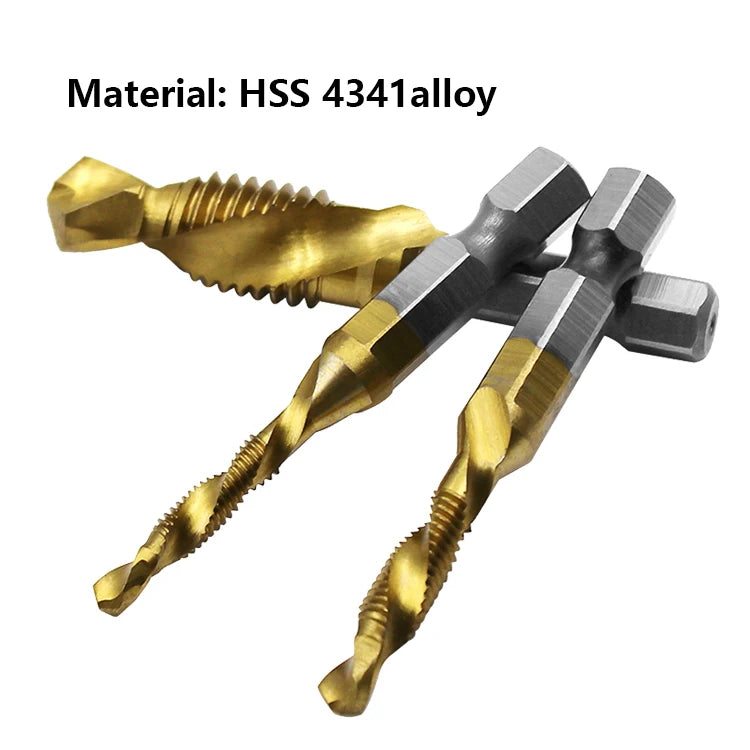 Titanium Plated Tap Drill Bit Set for Precision Tapping - Smarsty