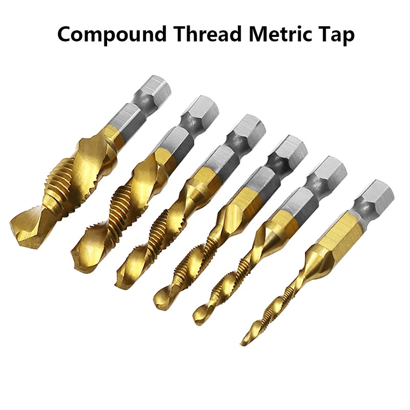 Titanium Plated Tap Drill Bit Set for Precision Tapping - Smarsty