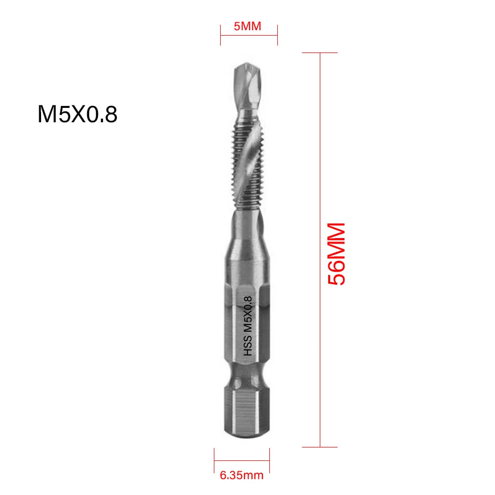 Titanium Plated Tap Drill Bit Set for Precision Tapping - Smarsty