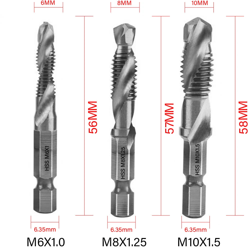 Titanium Plated Tap Drill Bit Set for Precision Tapping - Smarsty