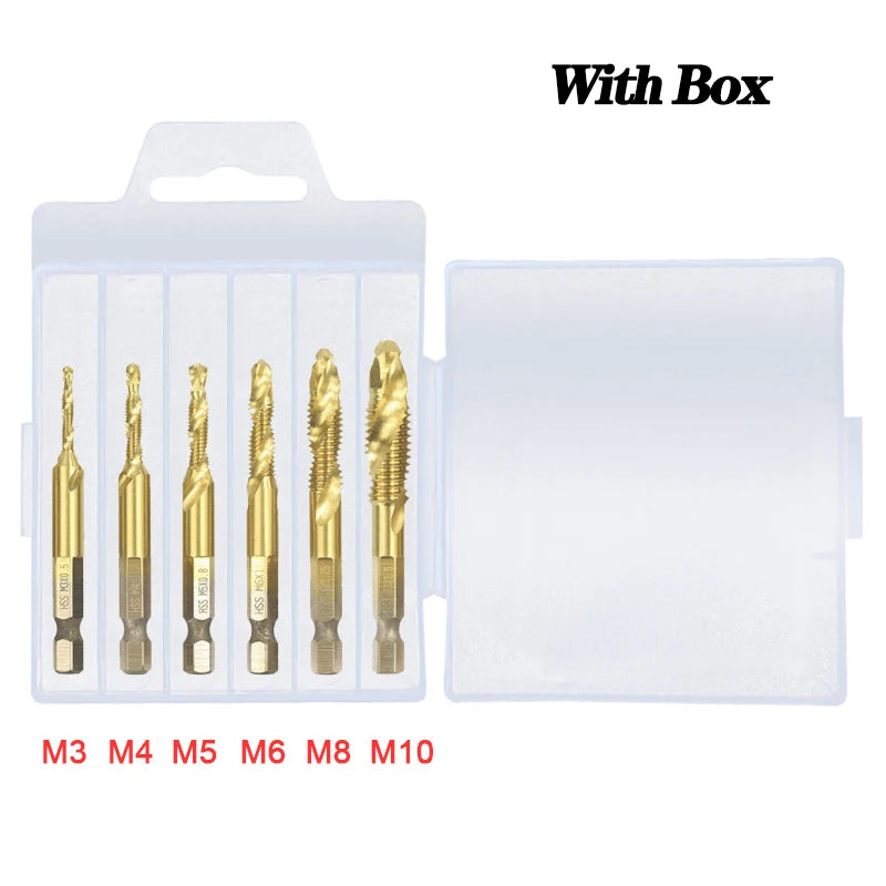 Titanium Plated Tap Drill Bit Set for Precision Tapping - Smarsty