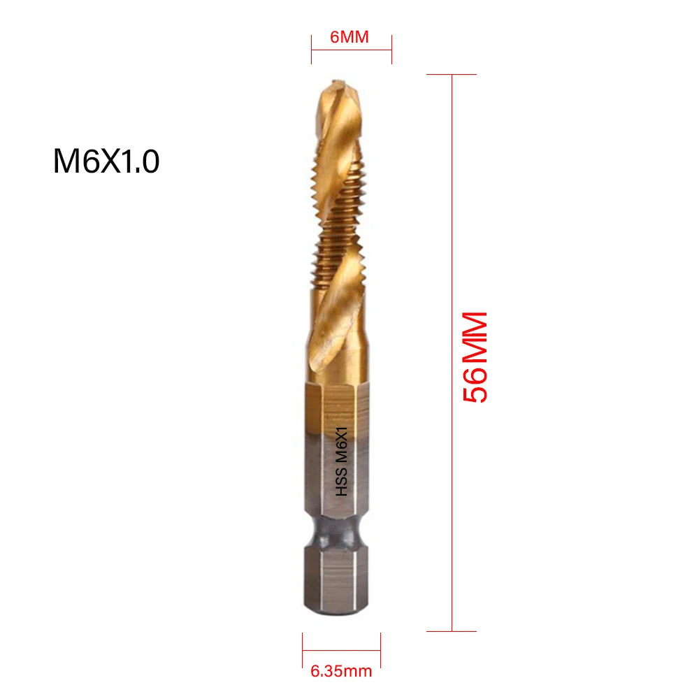 Titanium Plated Tap Drill Bit Set for Precision Tapping - Smarsty