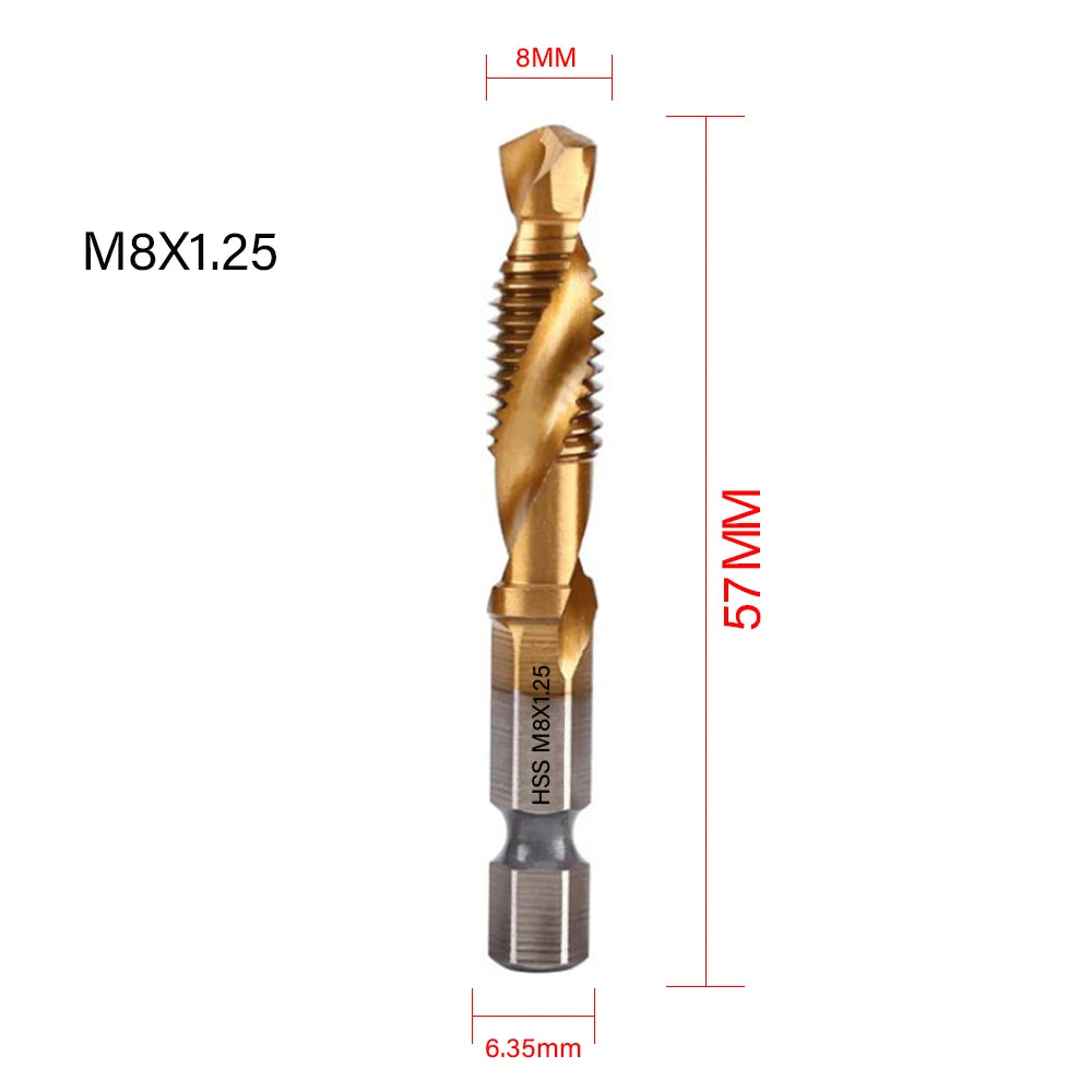Titanium Plated Tap Drill Bit Set for Precision Tapping - Smarsty