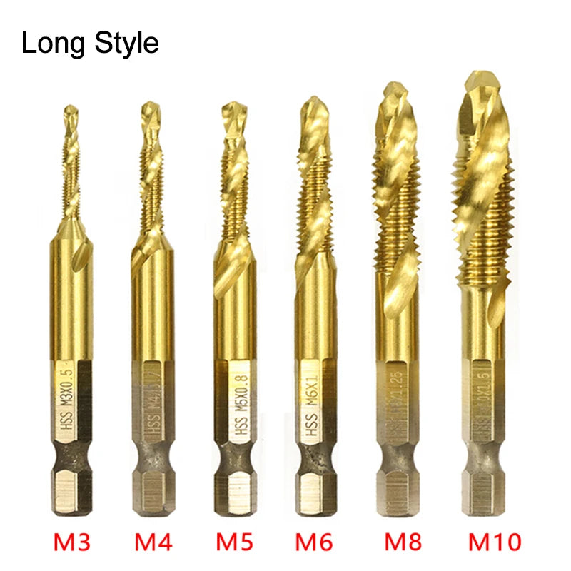 Titanium Plated Tap Drill Bit Set for Precision Tapping - Smarsty