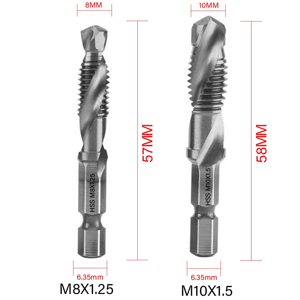 Titanium Plated Tap Drill Bit Set for Precision Tapping - Smarsty