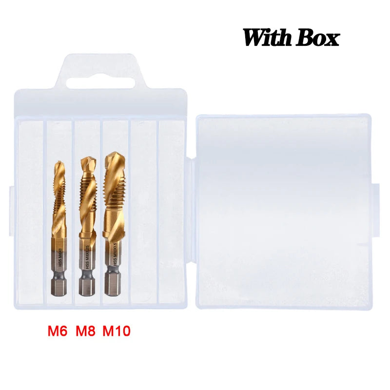 Titanium Plated Tap Drill Bit Set for Precision Tapping - Smarsty