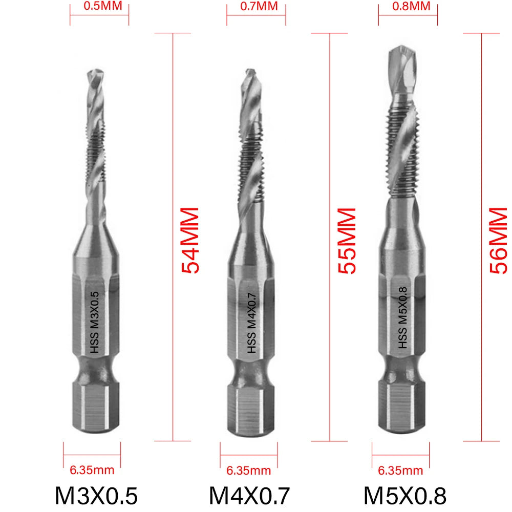Titanium Plated Tap Drill Bit Set for Precision Tapping - Smarsty