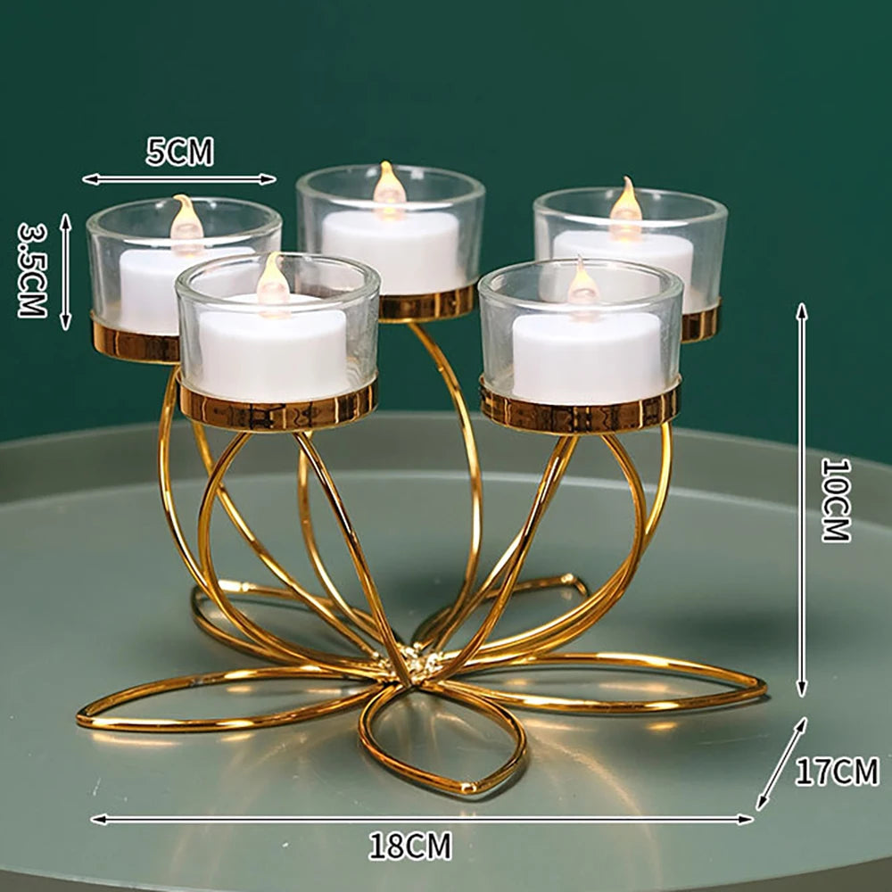 Metal Candlestick Holder for Romantic Table Decor - Smarsty