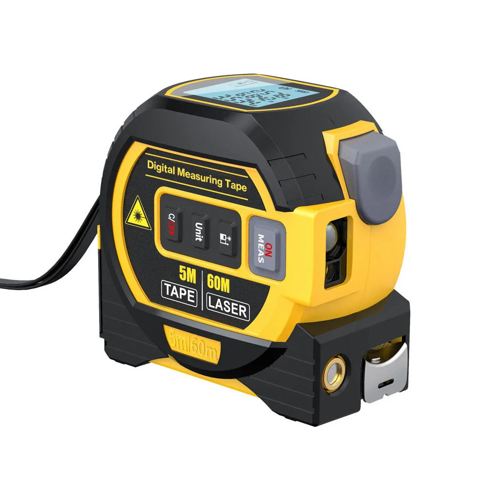 3 in 1 Laser Rangefinder with LCD Display and Tape Measure - Smarsty