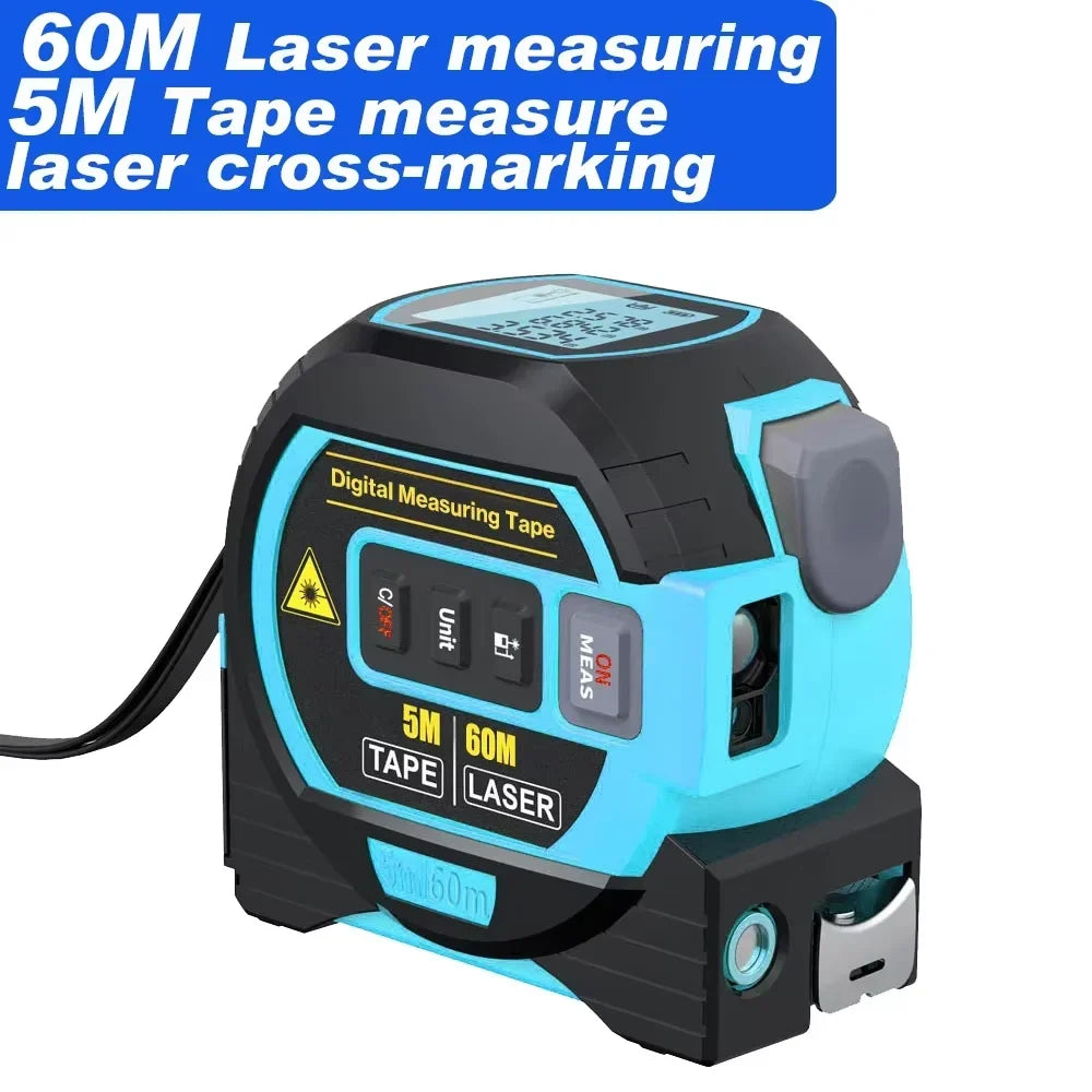 3 in 1 Laser Rangefinder with LCD Display and Tape Measure - Smarsty