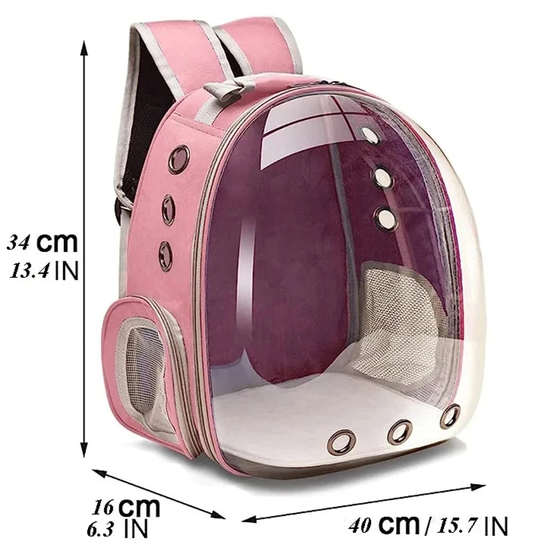 Transparent Capsule Cat Backpack for Travel and Comfort - Smarsty