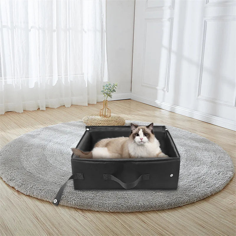 Portable Foldable Cat Litter Box for Travel - Smarsty