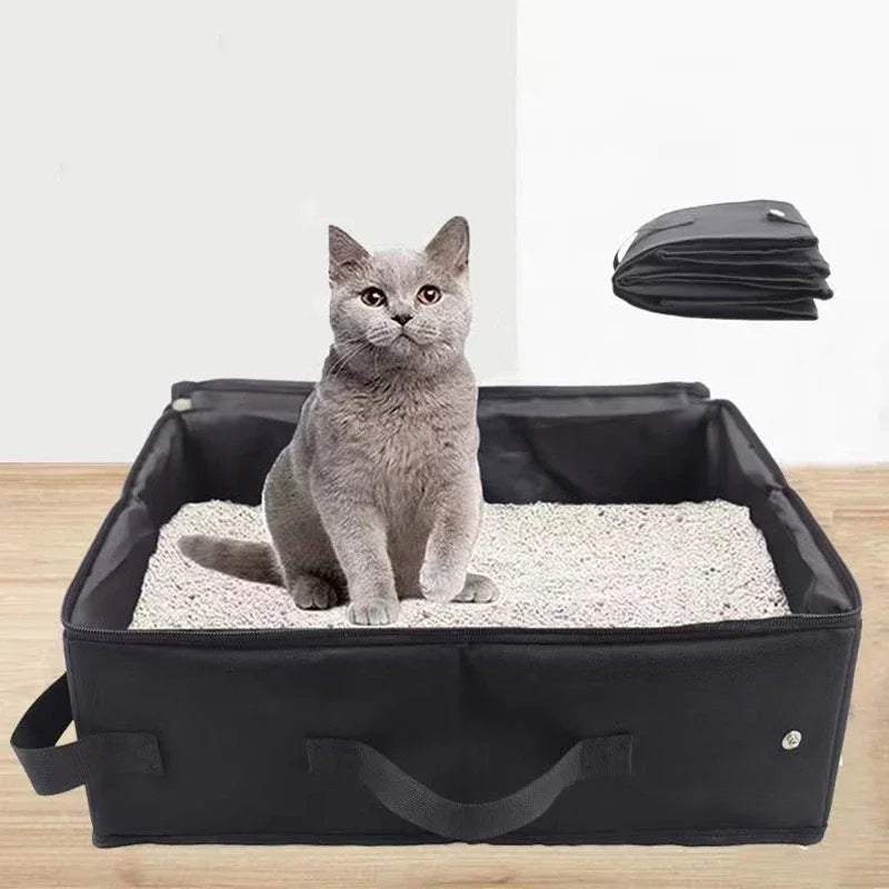 Portable Foldable Cat Litter Box for Travel - Smarsty