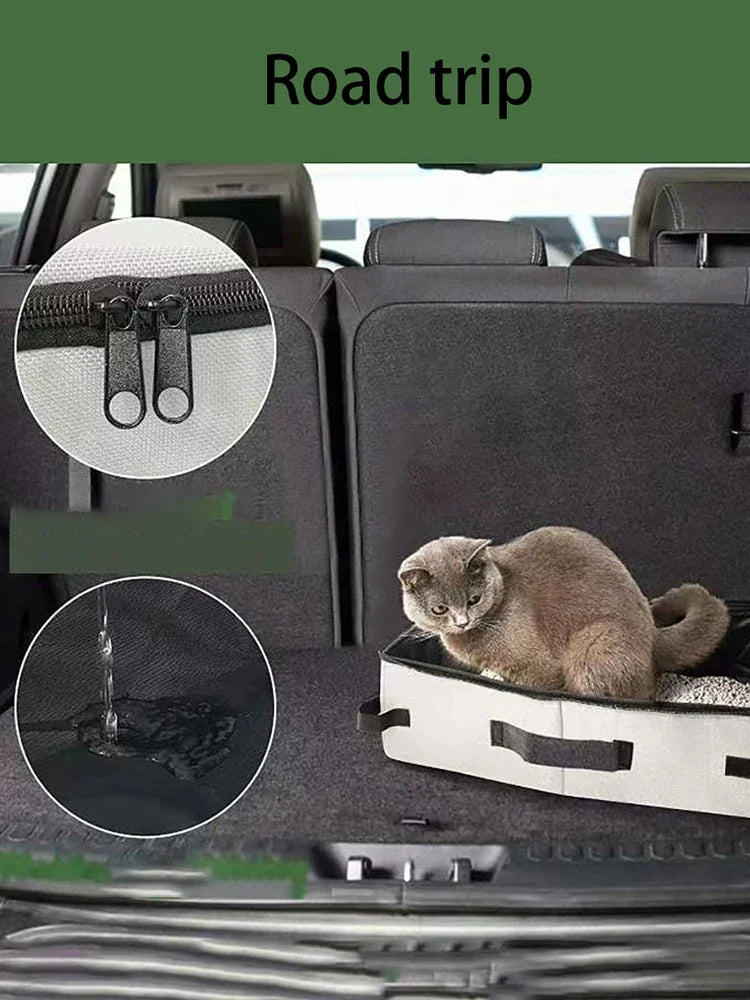 Portable Foldable Cat Litter Box for Travel - Smarsty