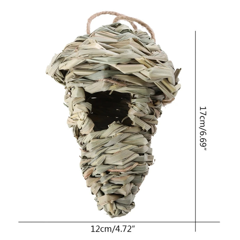 Natural Grass Bird Cage for Outdoor Parrots and Nesting - Smarsty