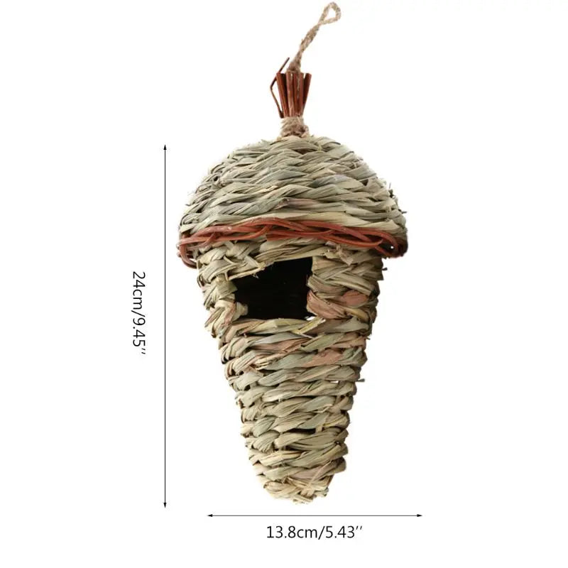 Natural Grass Bird Cage for Outdoor Parrots and Nesting - Smarsty