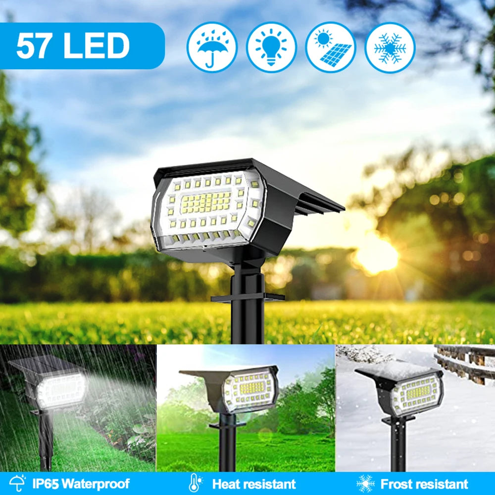 Solar Powered LED Spotlights for Outdoor Landscape Lighting - Smarsty