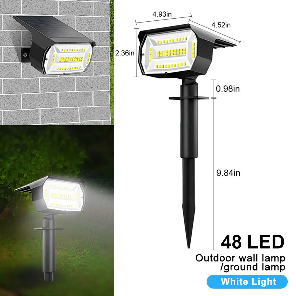Solar Powered LED Spotlights for Outdoor Landscape Lighting - Smarsty