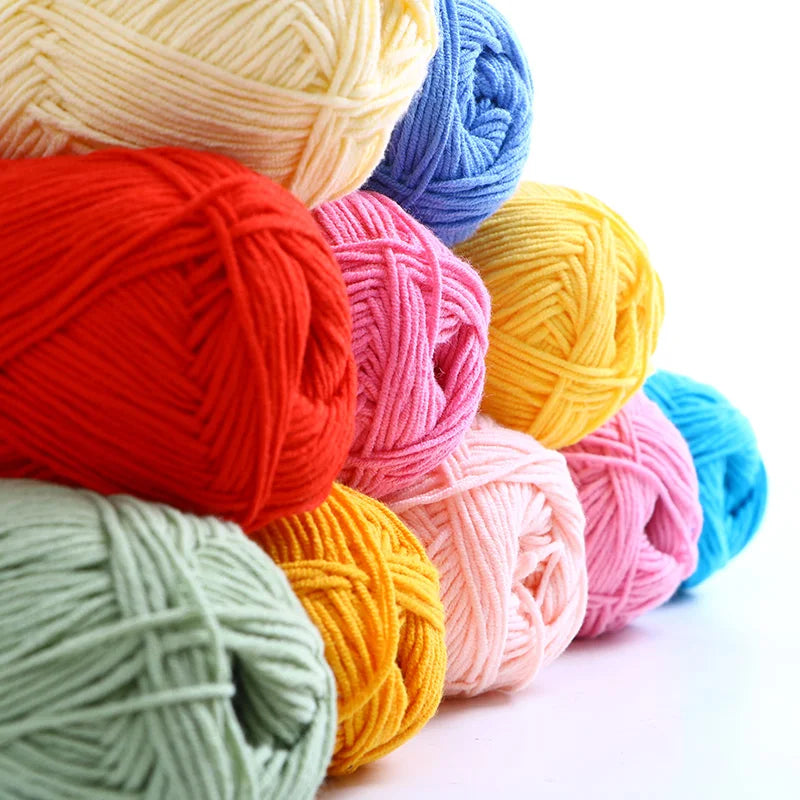 Eco-Friendly 4ply Milk Cotton Knitting Yarn Set - Smarsty