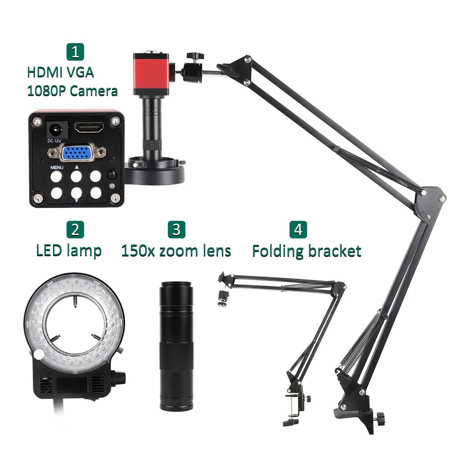 4K Digital Microscope Set with 150X Magnification - Smarsty