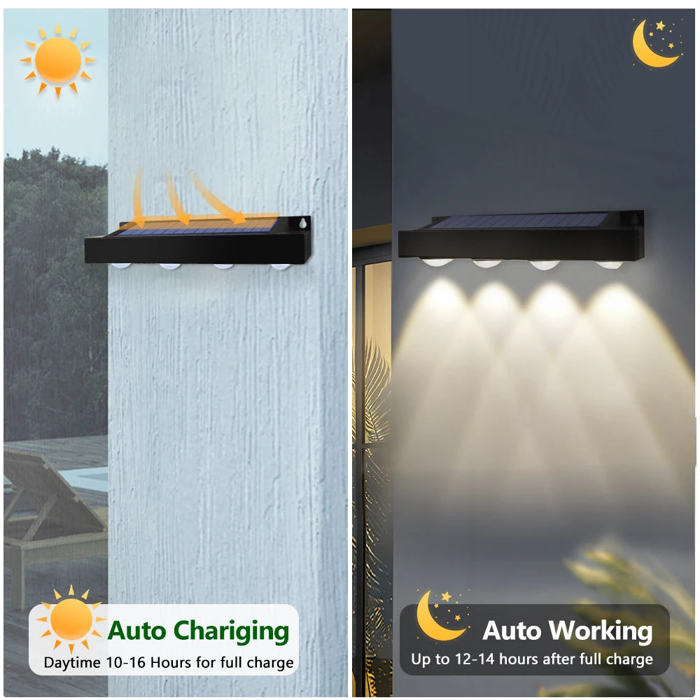 Waterproof Solar Wall Light for Outdoor Decor - Smarsty