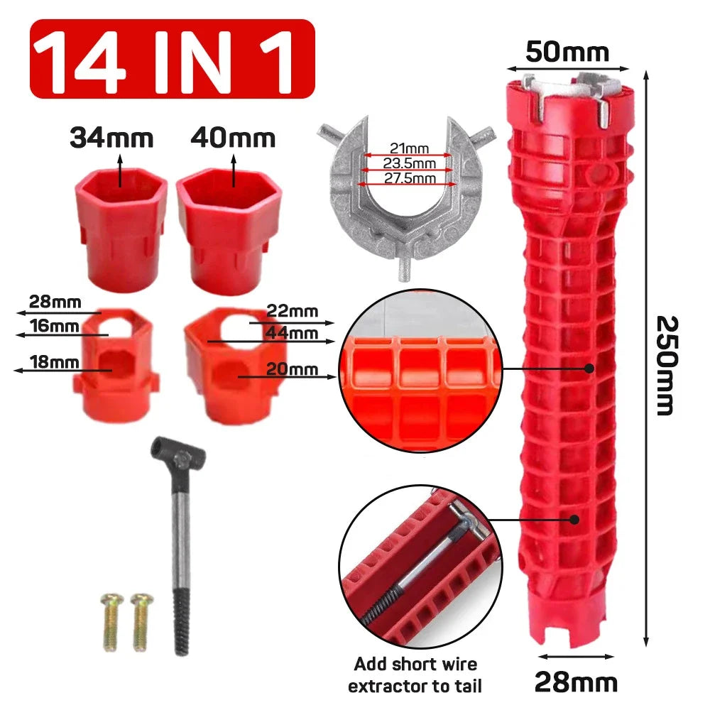 14 In 1 Faucet Sink Wrench for Easy Plumbing Repairs - Smarsty