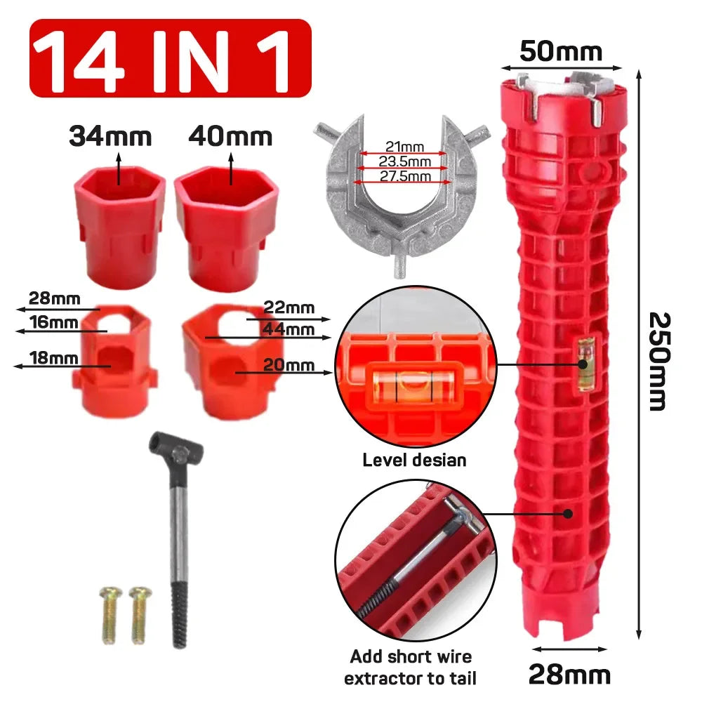 14 In 1 Faucet Sink Wrench for Easy Plumbing Repairs - Smarsty