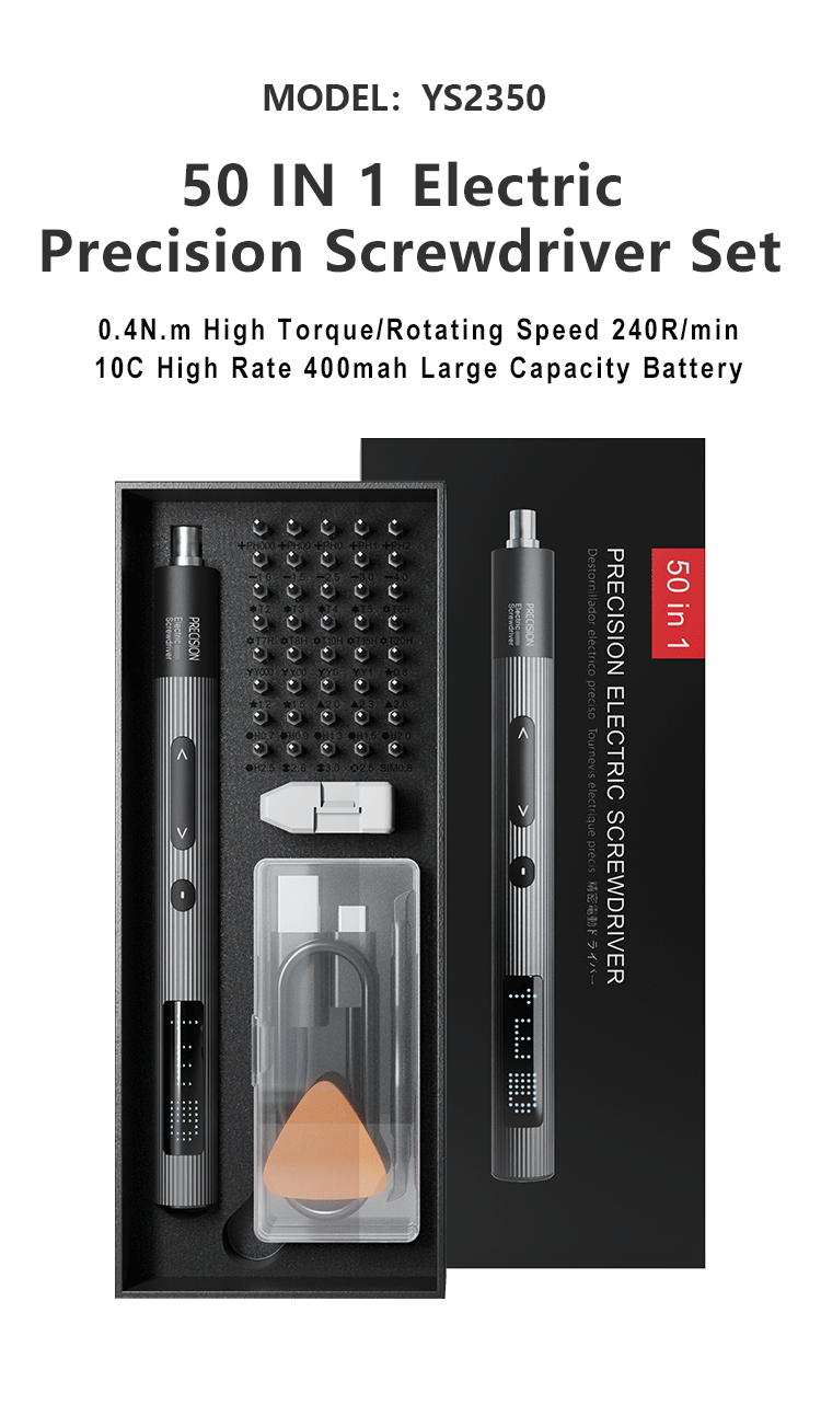 50 in 1 Precision Electric Screwdriver Set with Adjustable Torque - Smarsty