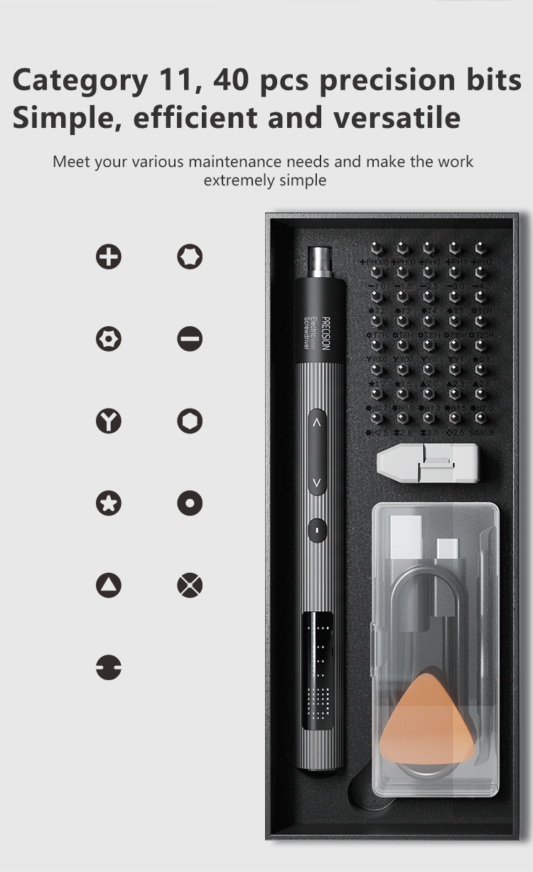 50 in 1 Precision Electric Screwdriver Set with Adjustable Torque - Smarsty