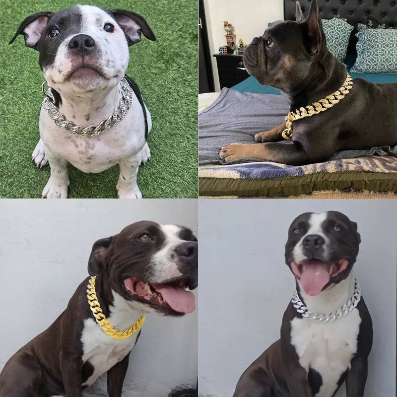 Diamond Inlay ABS Plastic Dog Collar for All Breeds - Smarsty