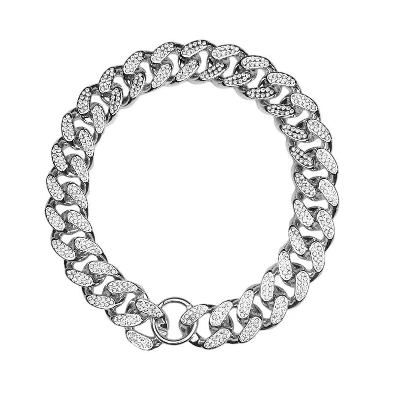 Diamond Inlay ABS Plastic Dog Collar for All Breeds - Smarsty