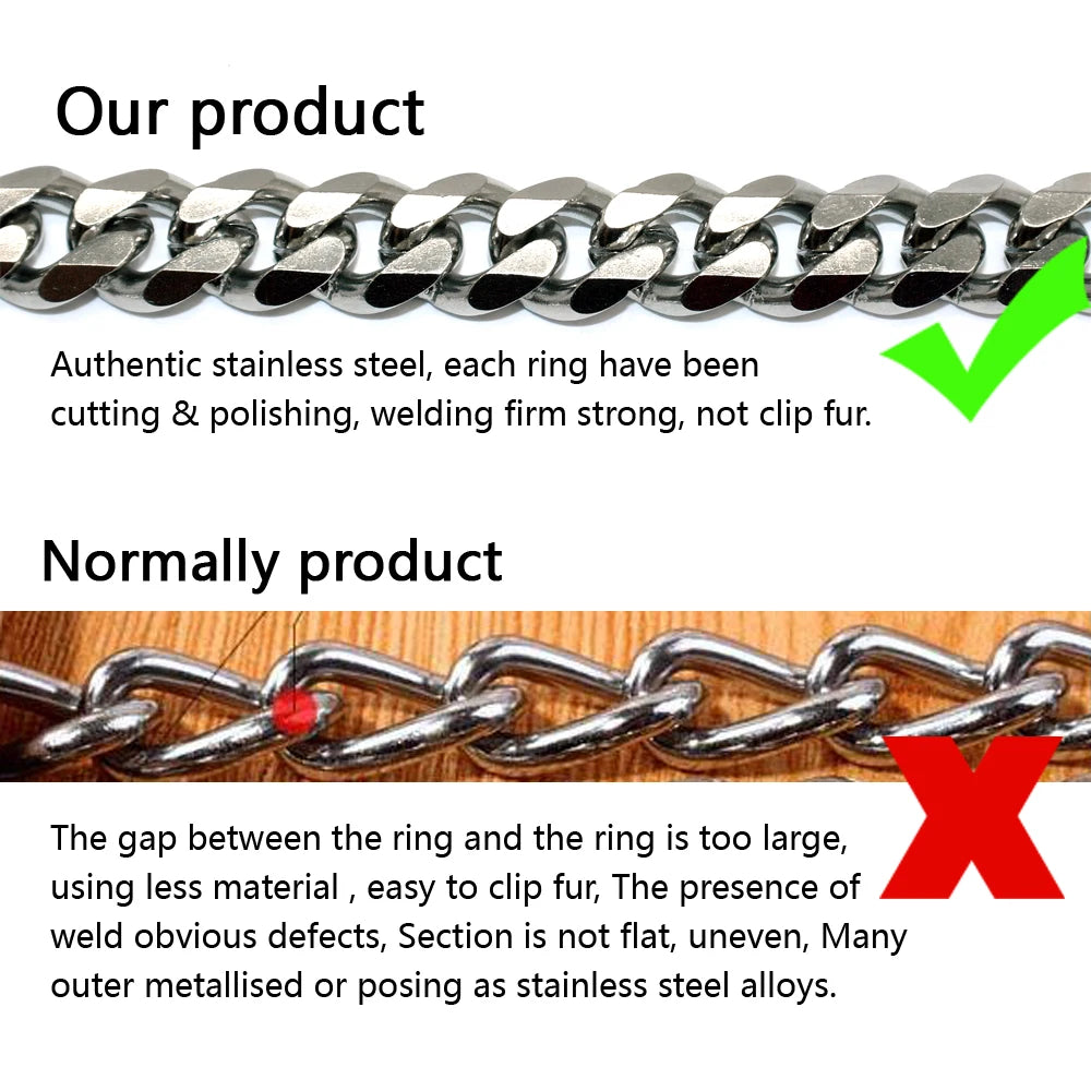 Stainless Steel Slip Collar for Medium Large Dogs - Smarsty