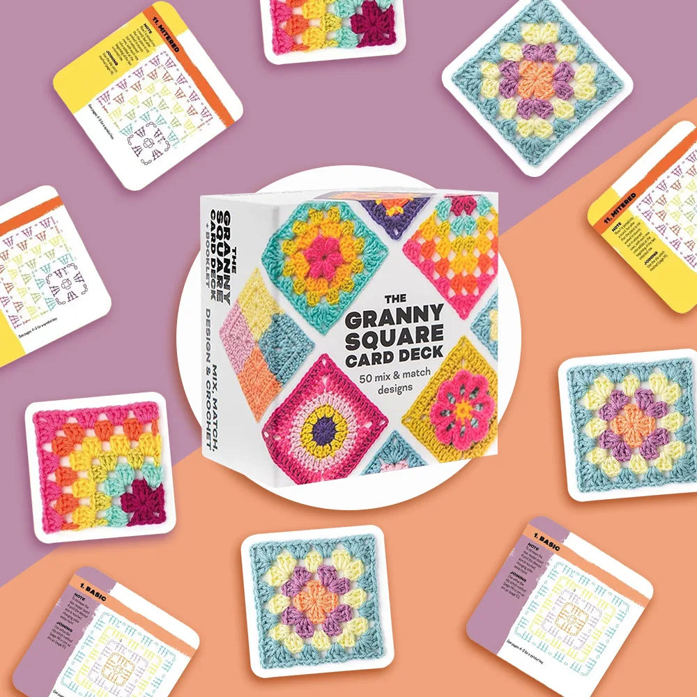 Granny Square Crochet Card Deck for Beginners - Smarsty