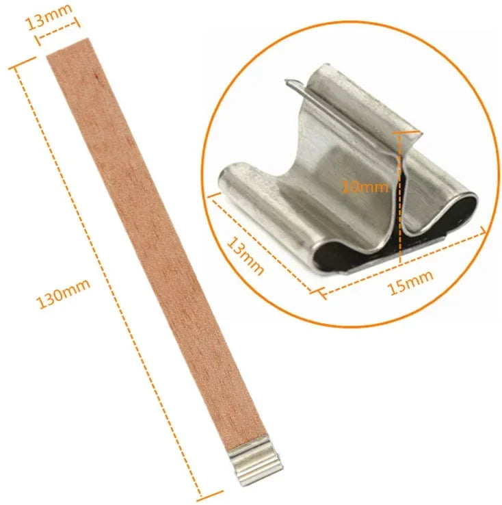 Wooden Candle Wicks with Base Holder for DIY Crafts - Smarsty