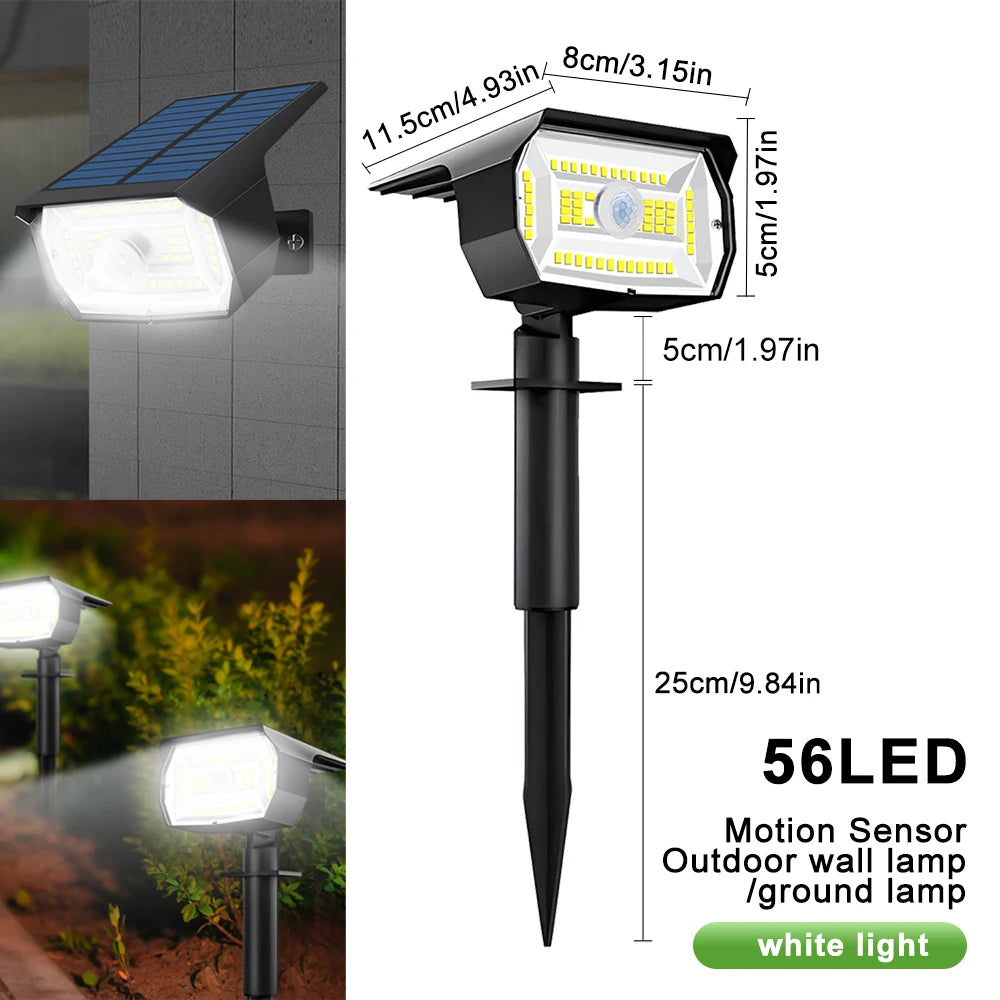 56 LED Solar Landscape Spotlights with Motion Sensor - Smarsty