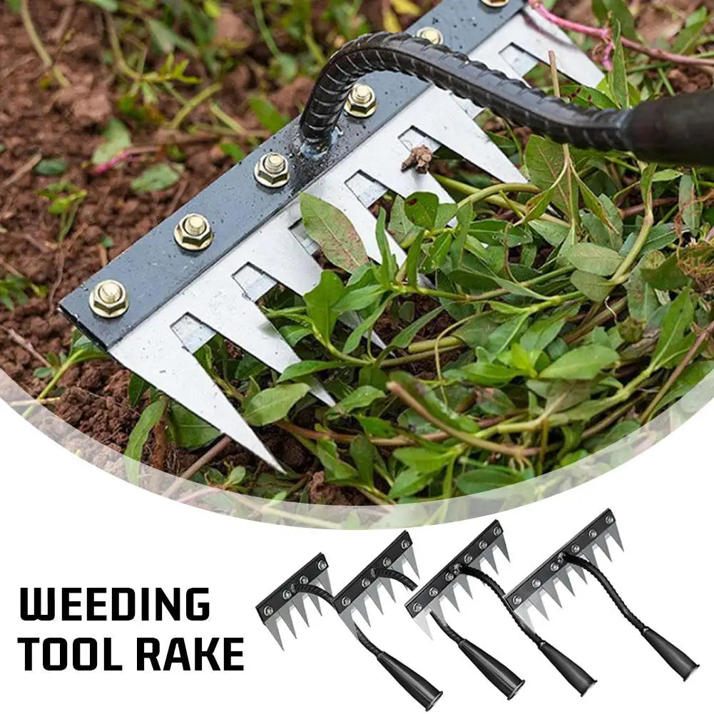 Durable Manganese Steel Garden Rake for Weeding - Smarsty