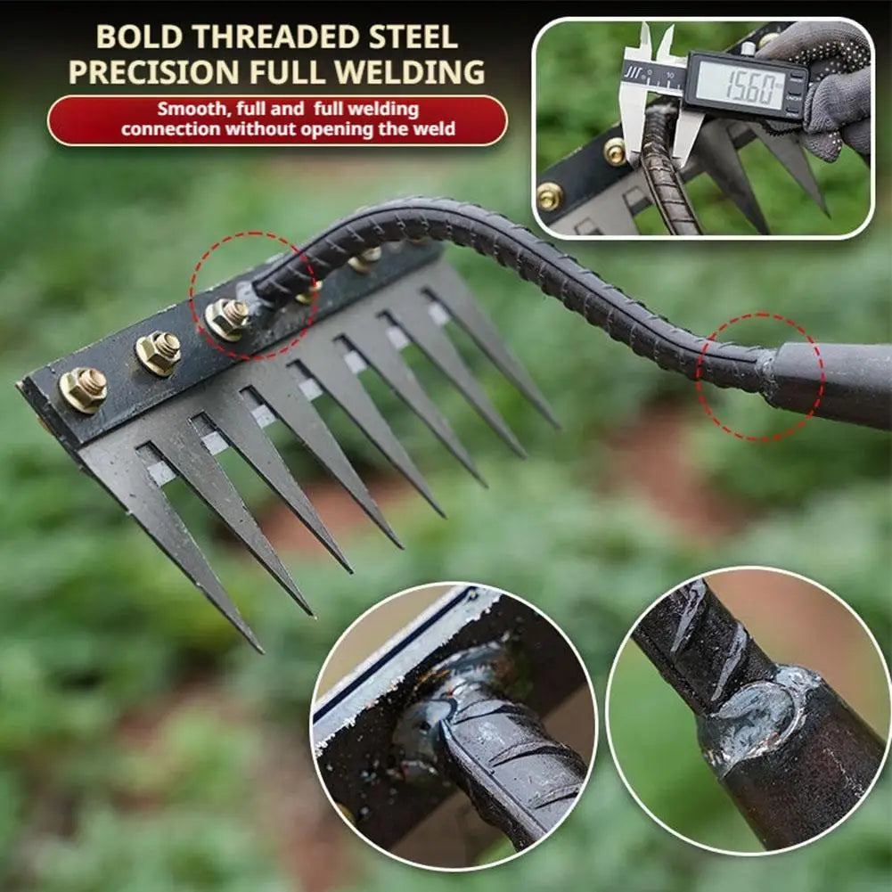 Durable Manganese Steel Garden Rake for Weeding - Smarsty