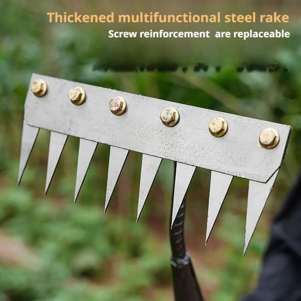 Durable Manganese Steel Garden Rake for Weeding - Smarsty