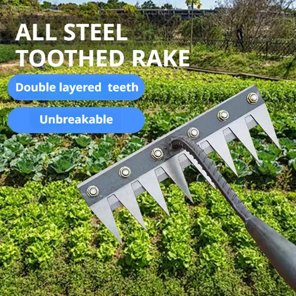 Durable Manganese Steel Garden Rake for Weeding - Smarsty