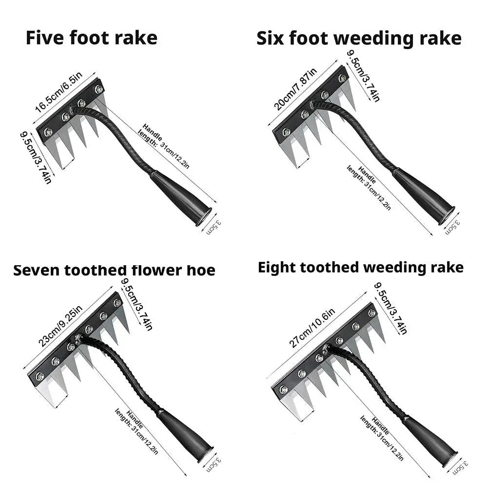 Durable Manganese Steel Garden Rake for Weeding - Smarsty