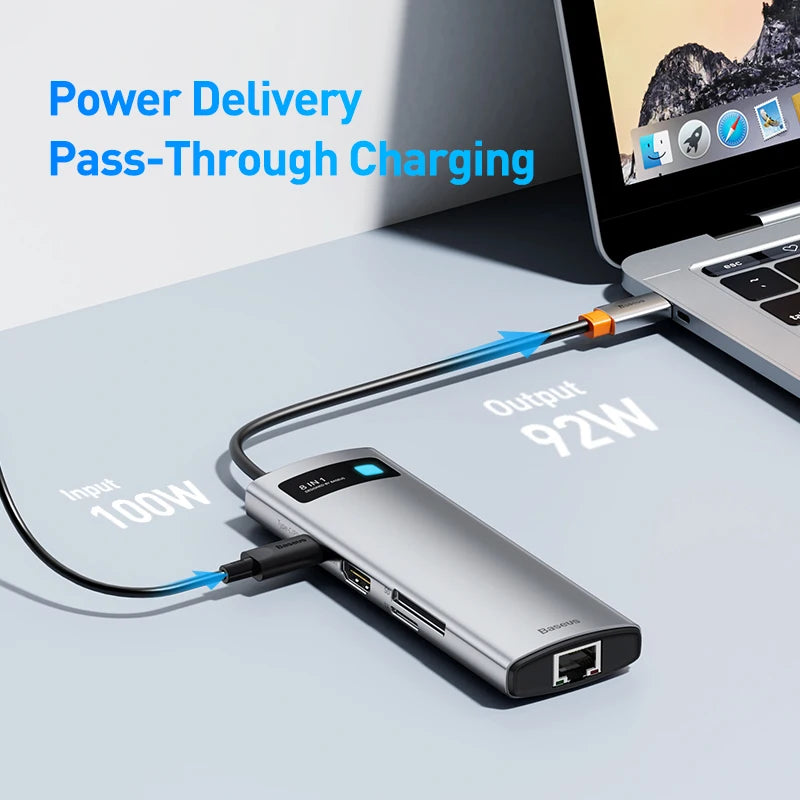 USB-C Hub to HDMI, USB 3.1, Ethernet & SD/TF Card Reader Docking Station for MacBook - Smarsty