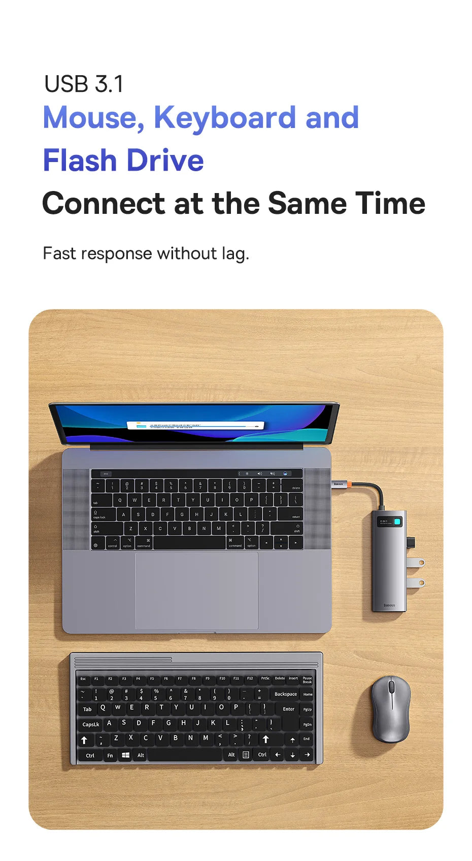 USB-C Hub to HDMI, USB 3.1, Ethernet & SD/TF Card Reader Docking Station for MacBook - Smarsty