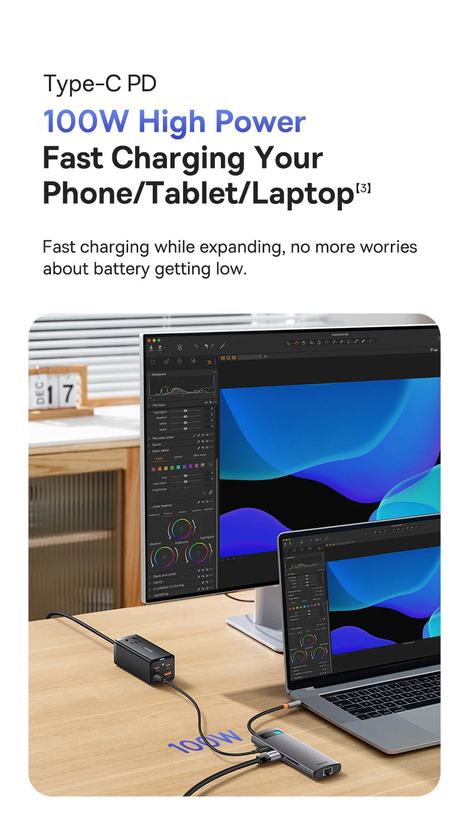 USB-C Hub to HDMI, USB 3.1, Ethernet & SD/TF Card Reader Docking Station for MacBook - Smarsty