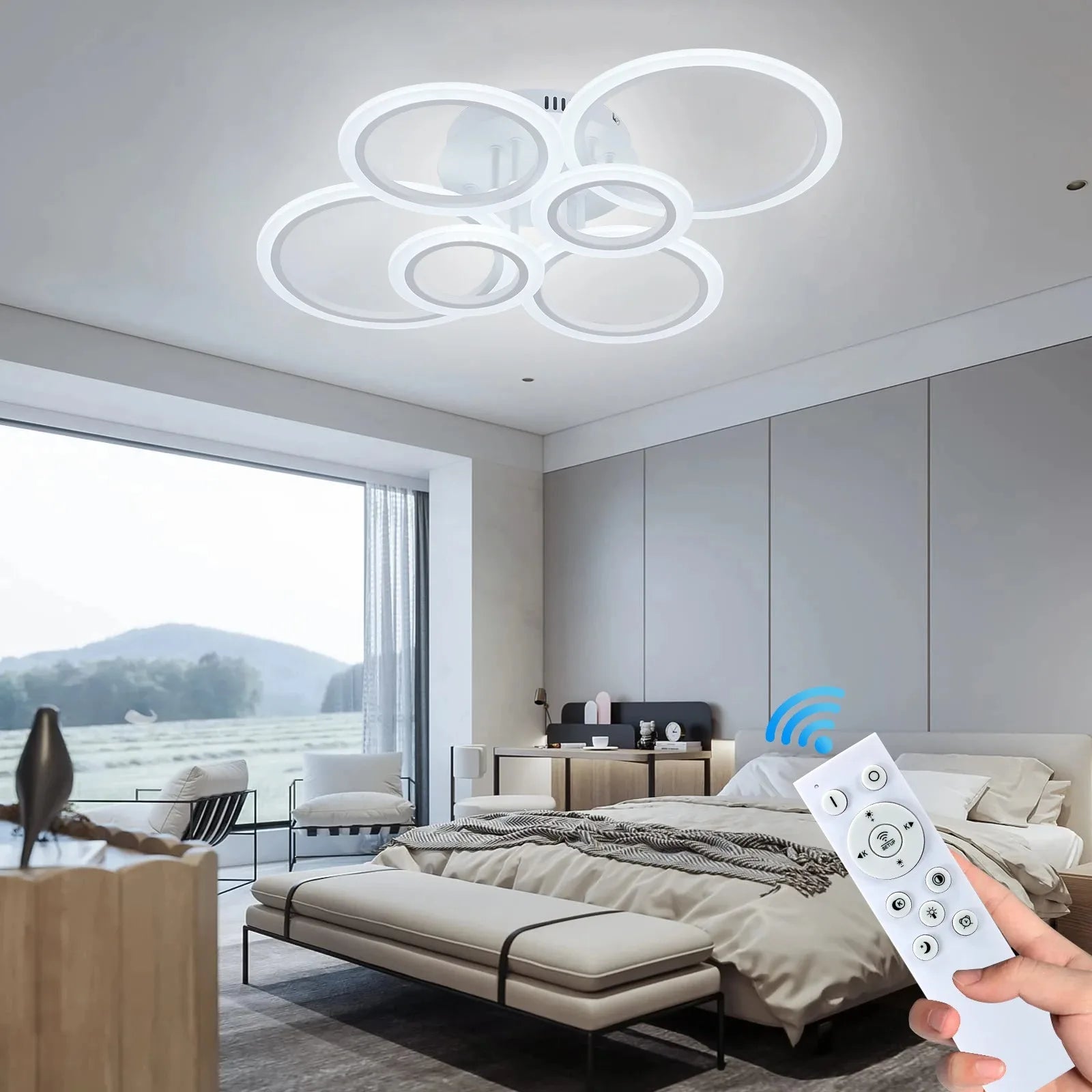 Modern LED Chandelier with Smart App Control - Smarsty