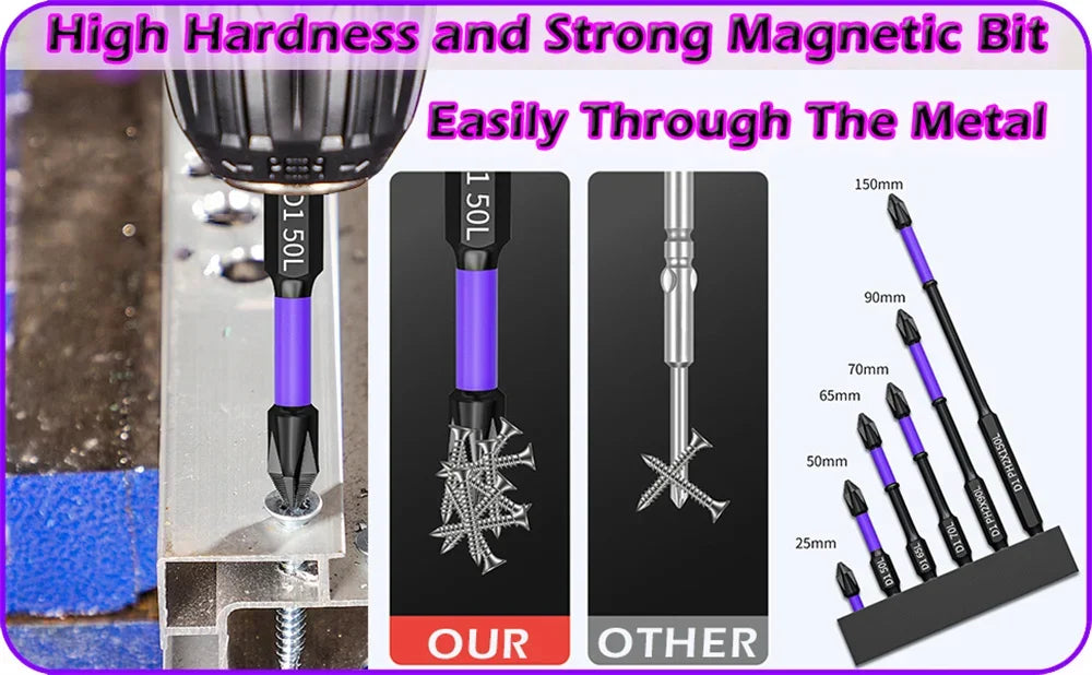 Magnetic Shockproof Screwdriver Bits Set for Power Tools - Smarsty