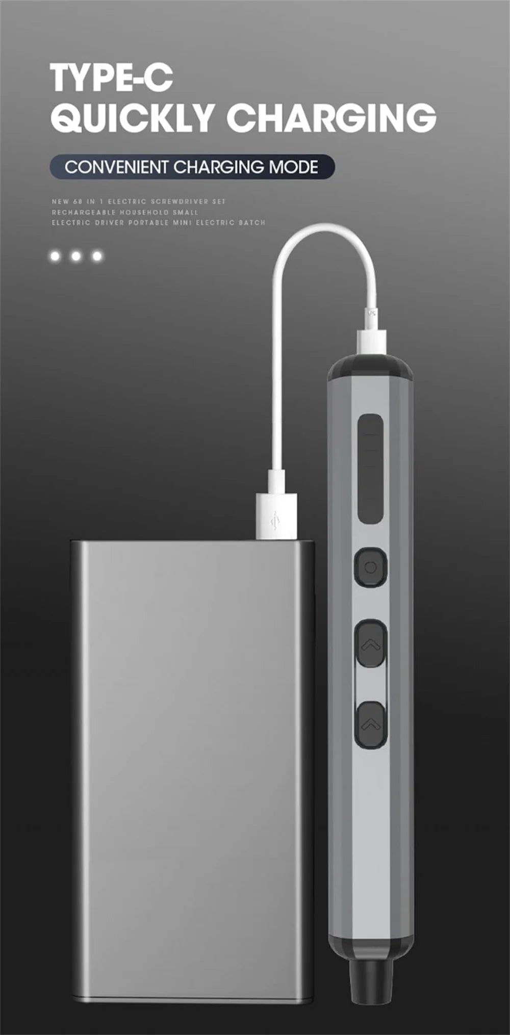 Mini Precision Electric Screwdriver Set with 64 Bits - Smarsty